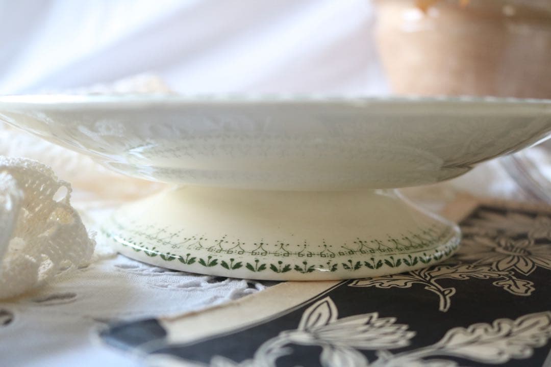 グリーン　コンポティエ　ケーキ台　クレールフォンテーヌ　ジャスミン