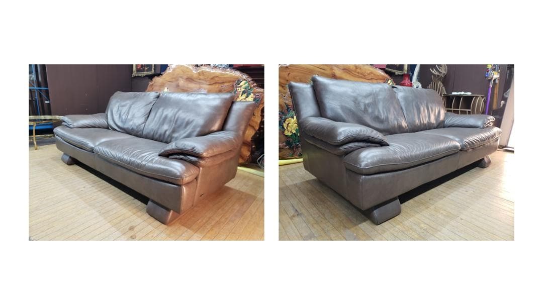 b3　NATUZZI EDITIONS　本革　トリプルソファ