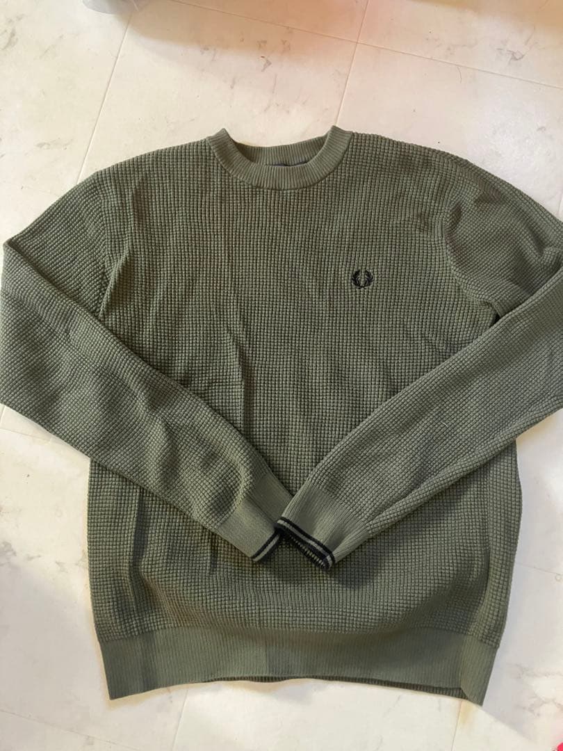 フレッドペリー　k6507 ニット　ワッフルニット　セーター　定価24200円