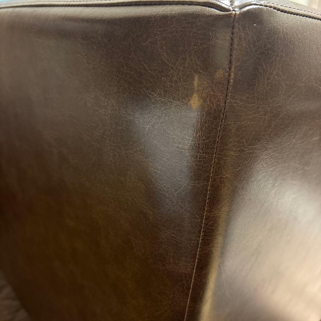 ブラウン合成皮革ソファカウチ