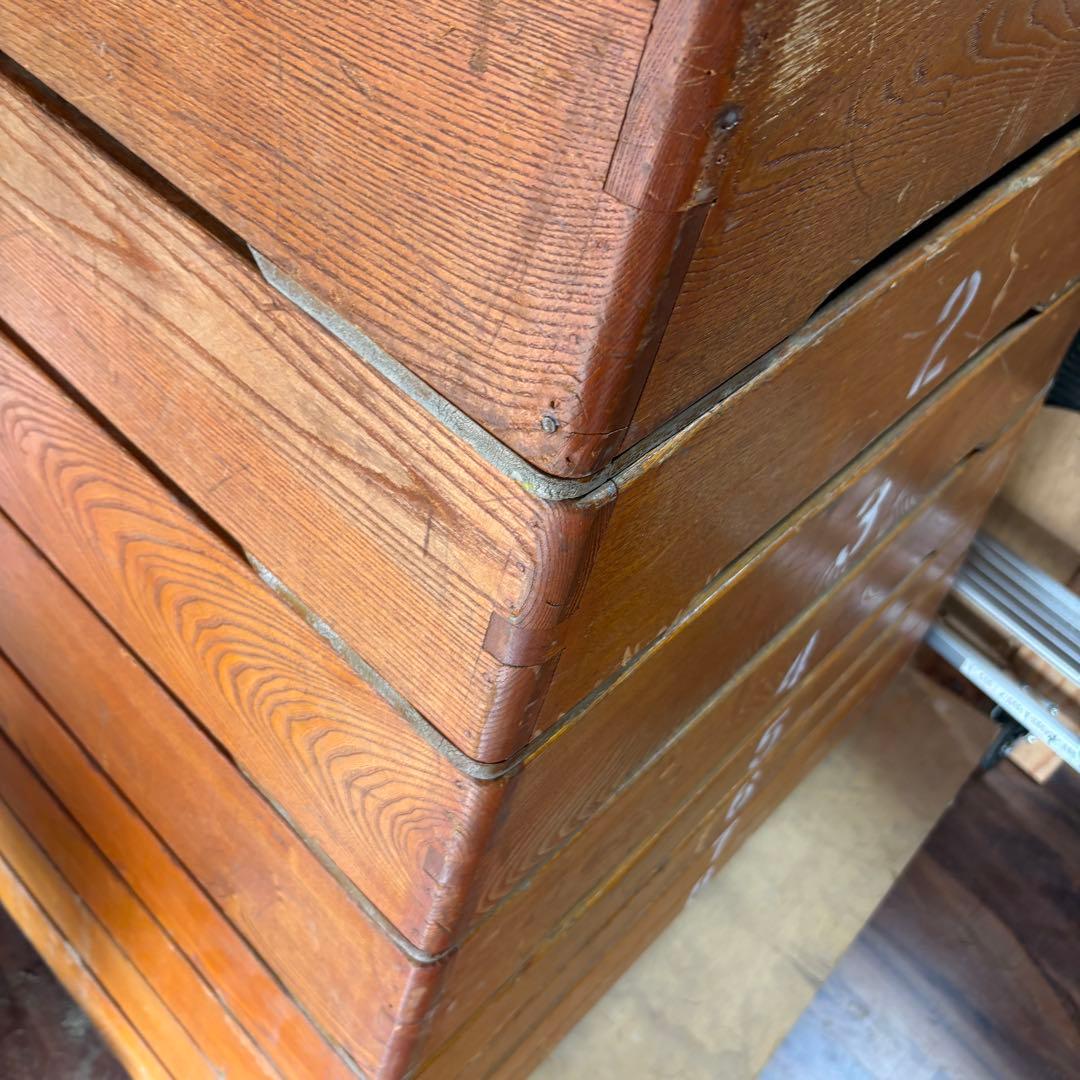 梱包設置込　跳び箱　跳箱　木製　学校　８段　レトロ　アンティーク　教育用