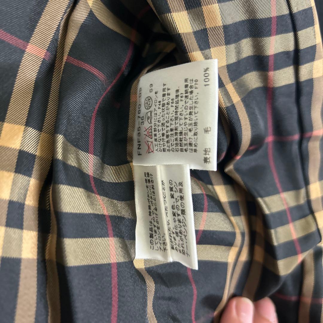 極美品！バーバリーブルーレーベル ピーコート　ノバチェック　ロング　36