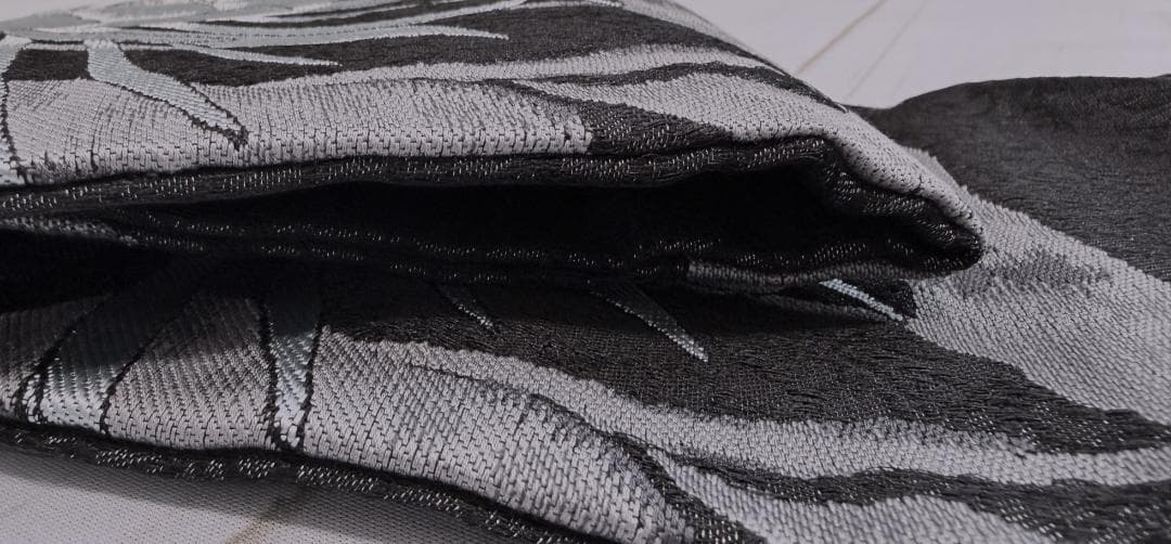 帯３　千地康弘　月下美人アラベスク柄名古屋帯　アイスミント　正絹　新品未使用