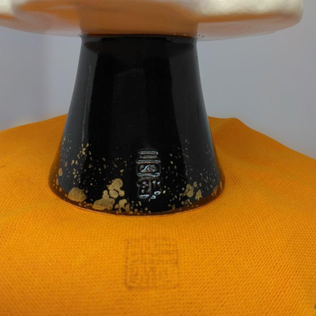 今岡三四郎 造 金彩 菊 蓋置 共箱 共布 茶道具