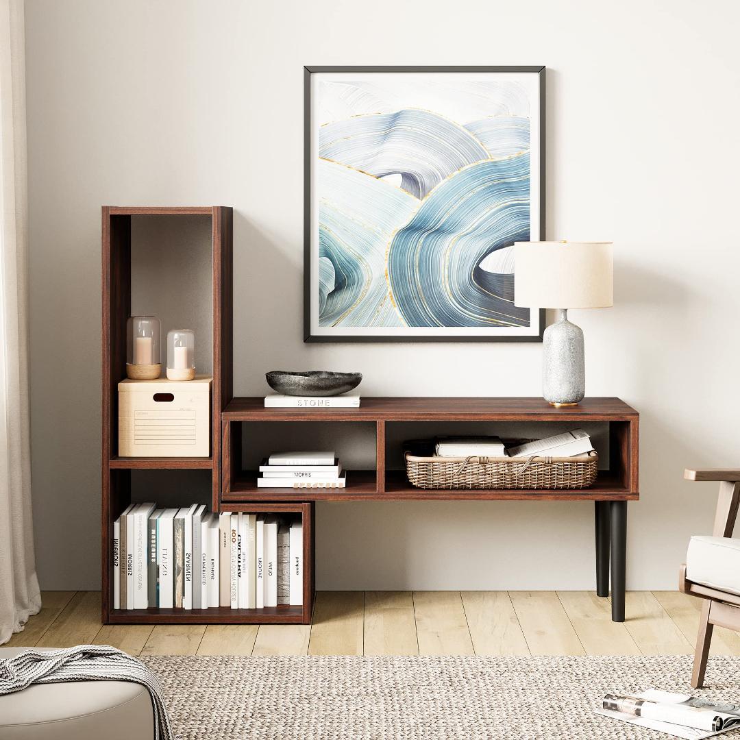 自在伸縮テレビボード 収納付 103150cm 50インチ対応 角度調整