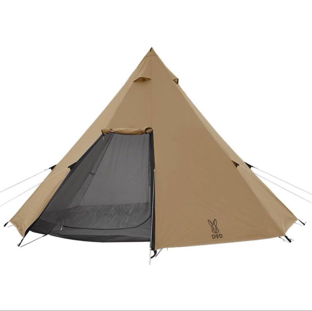 dodワンポールテントＬ・別売グランドシート・跳ね上げ用ポール付属・未使用品☆