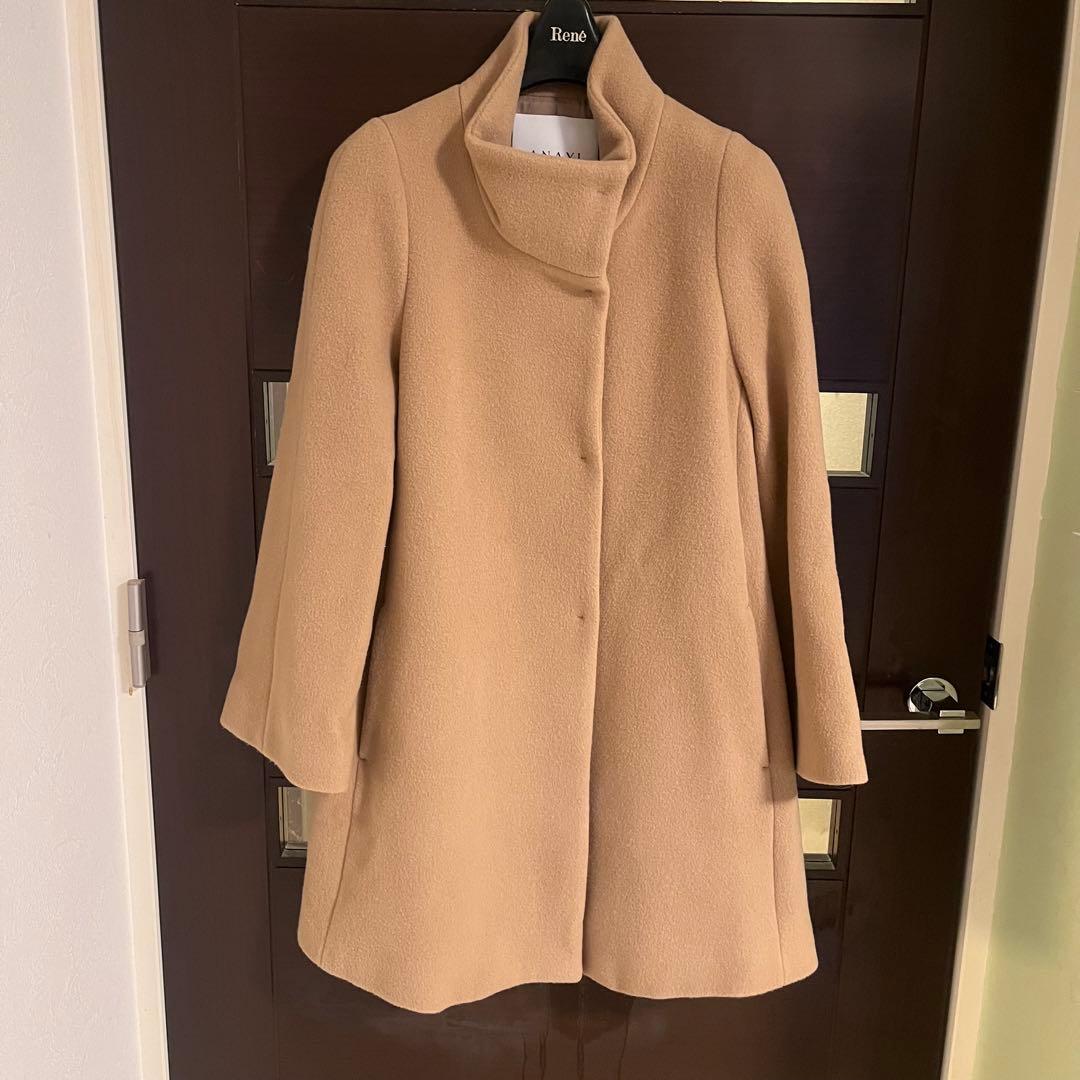 新品☆ ANAYI ウールビーバースタンドカラーロングコート/セオリー、23区