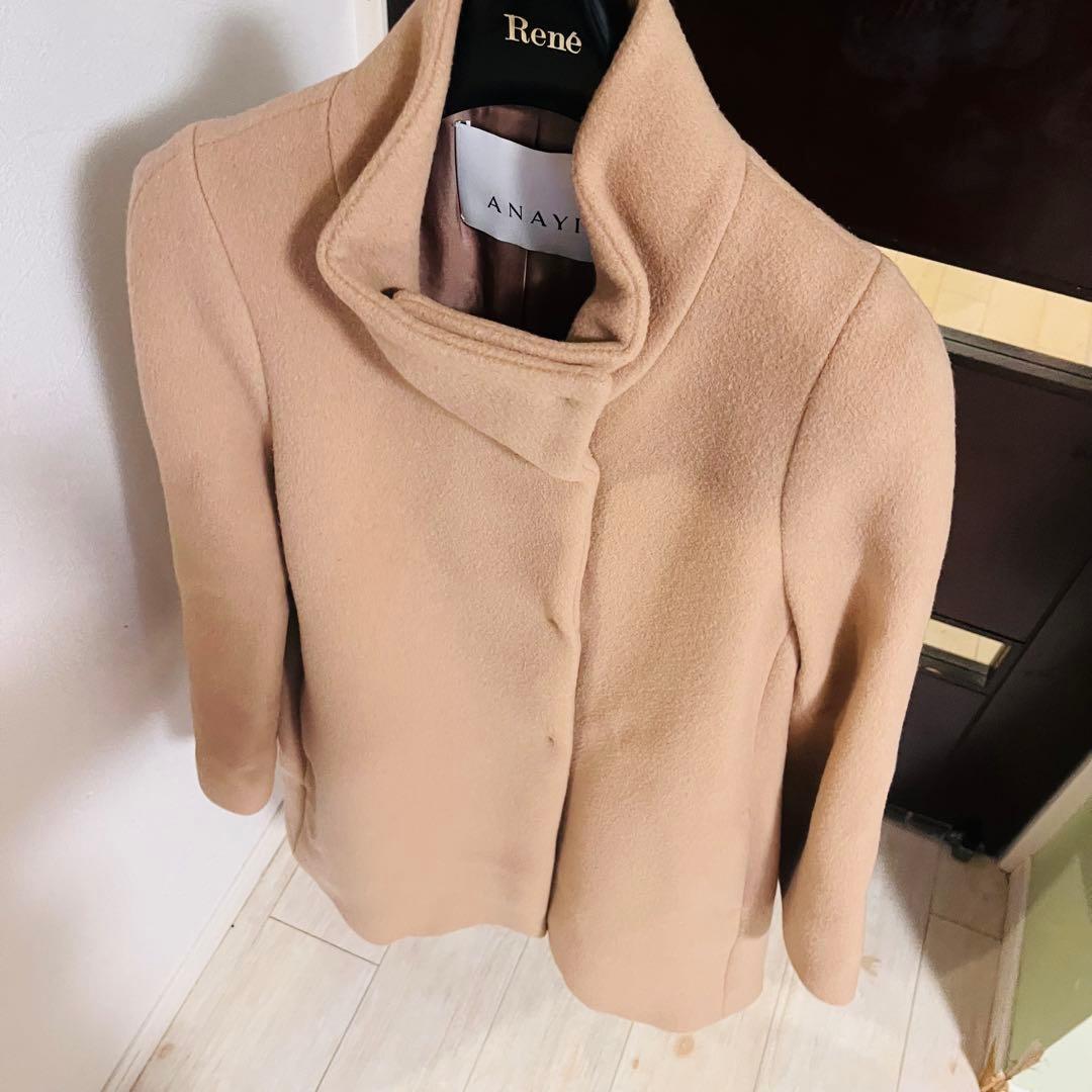 新品☆ ANAYI ウールビーバースタンドカラーロングコート/セオリー、23区