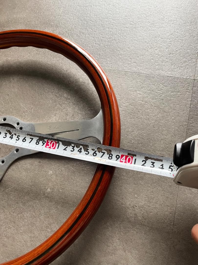 【直径約39cm】当時物 NARDI クラシックウッドステアリング 希少サイズ