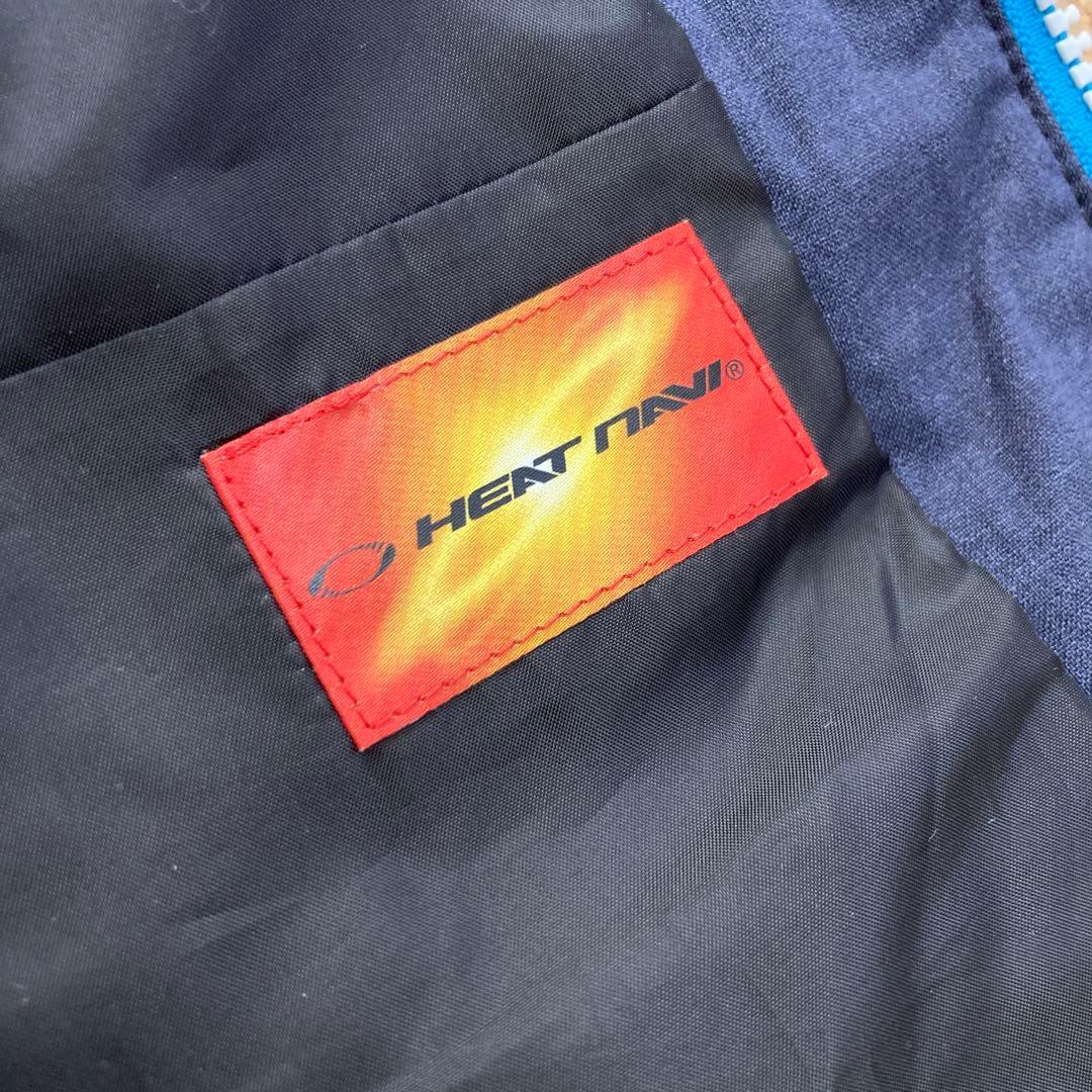 【美品】デサントdescentスキーウェアHEAT NAVIスキーLメンズ紺