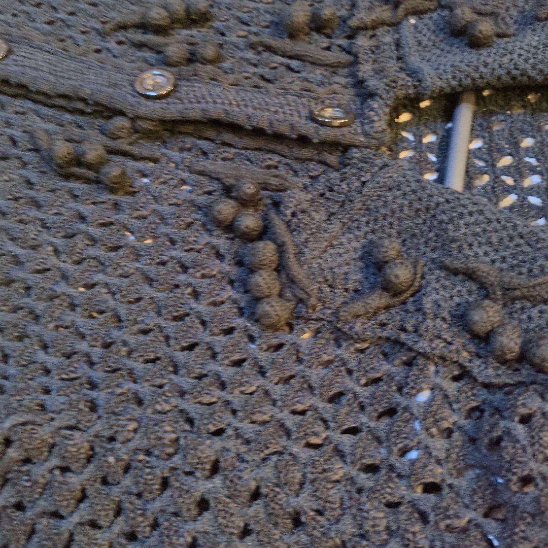 やまちゃんINGEBORG 黒 レース編み カーディガン