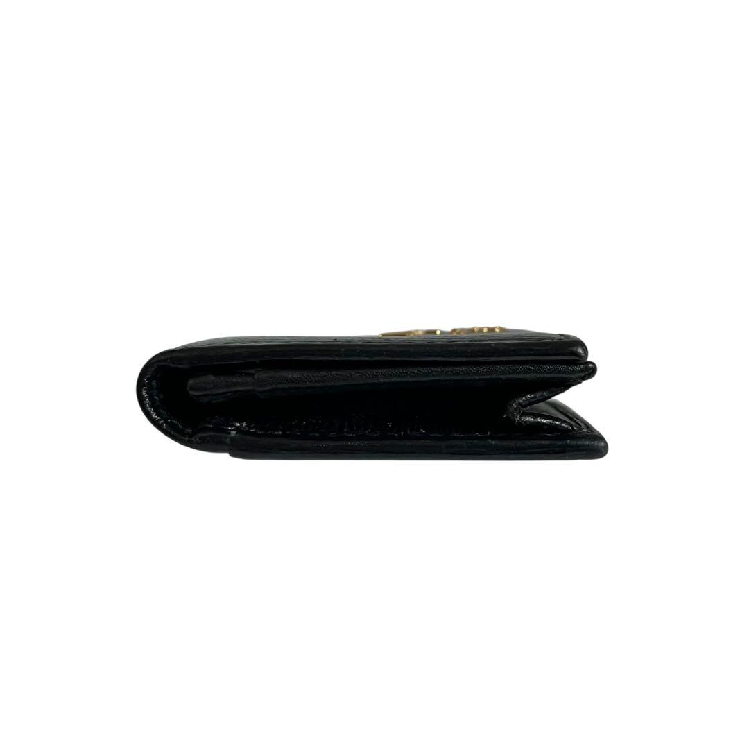 極美✨プラダ カードケース 名刺入れ ミニ財布 ヴィッテロムーブ ロゴ金具 黒