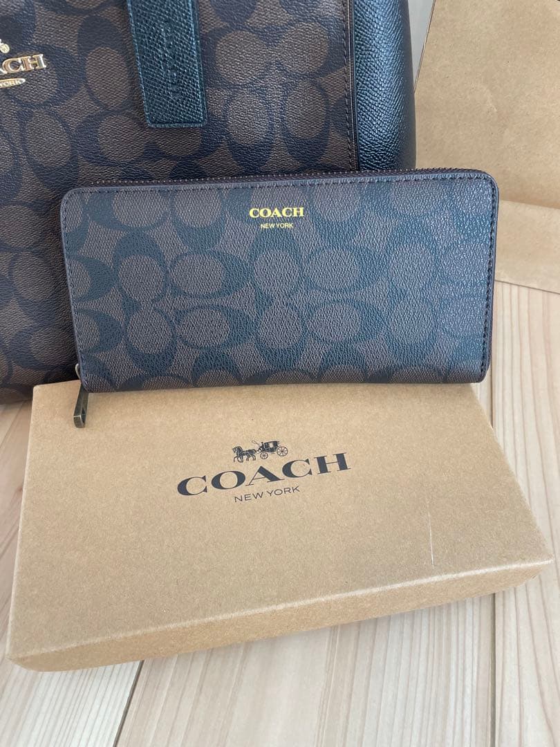 COACH レディース　ショルダー　バッグ　財布　セット　ブラウン　ブラック