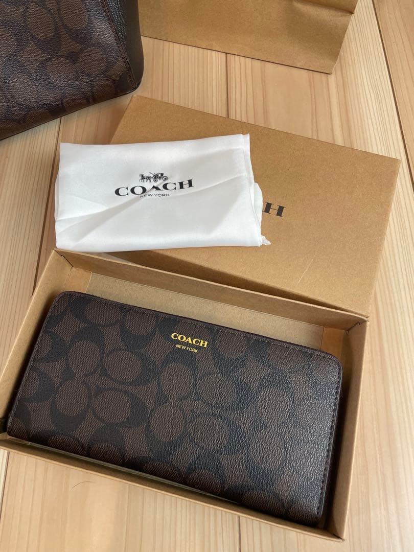 COACH レディース　ショルダー　バッグ　財布　セット　ブラウン　ブラック