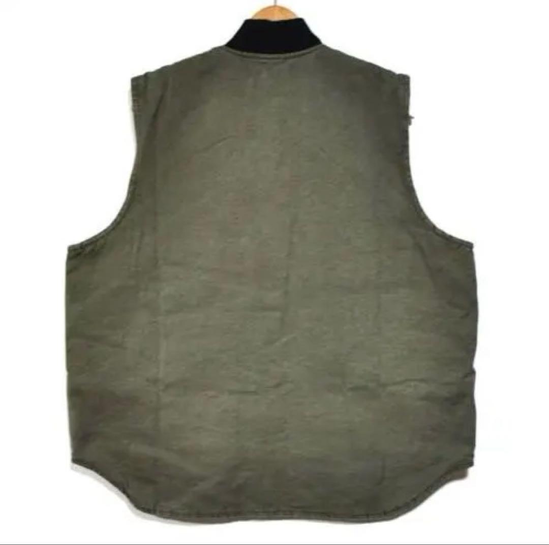 カーハート ダックベスト キルティング OD L 古着