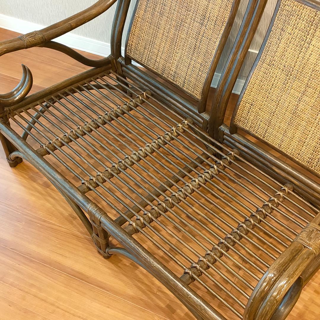 美品　KOSUGA　MEHITABEL　コスガ　アジアン家具　2人掛けソファ