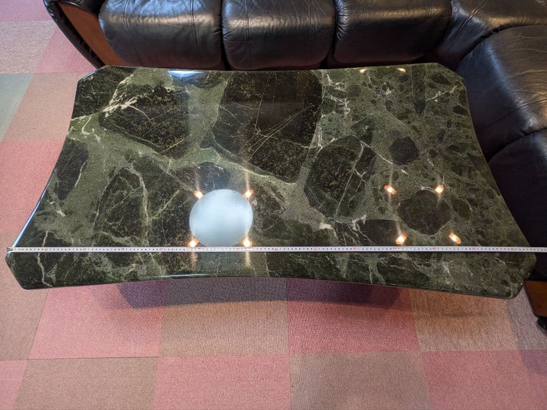 豆しば様 大理石テーブル　本革ソファー　引取限定