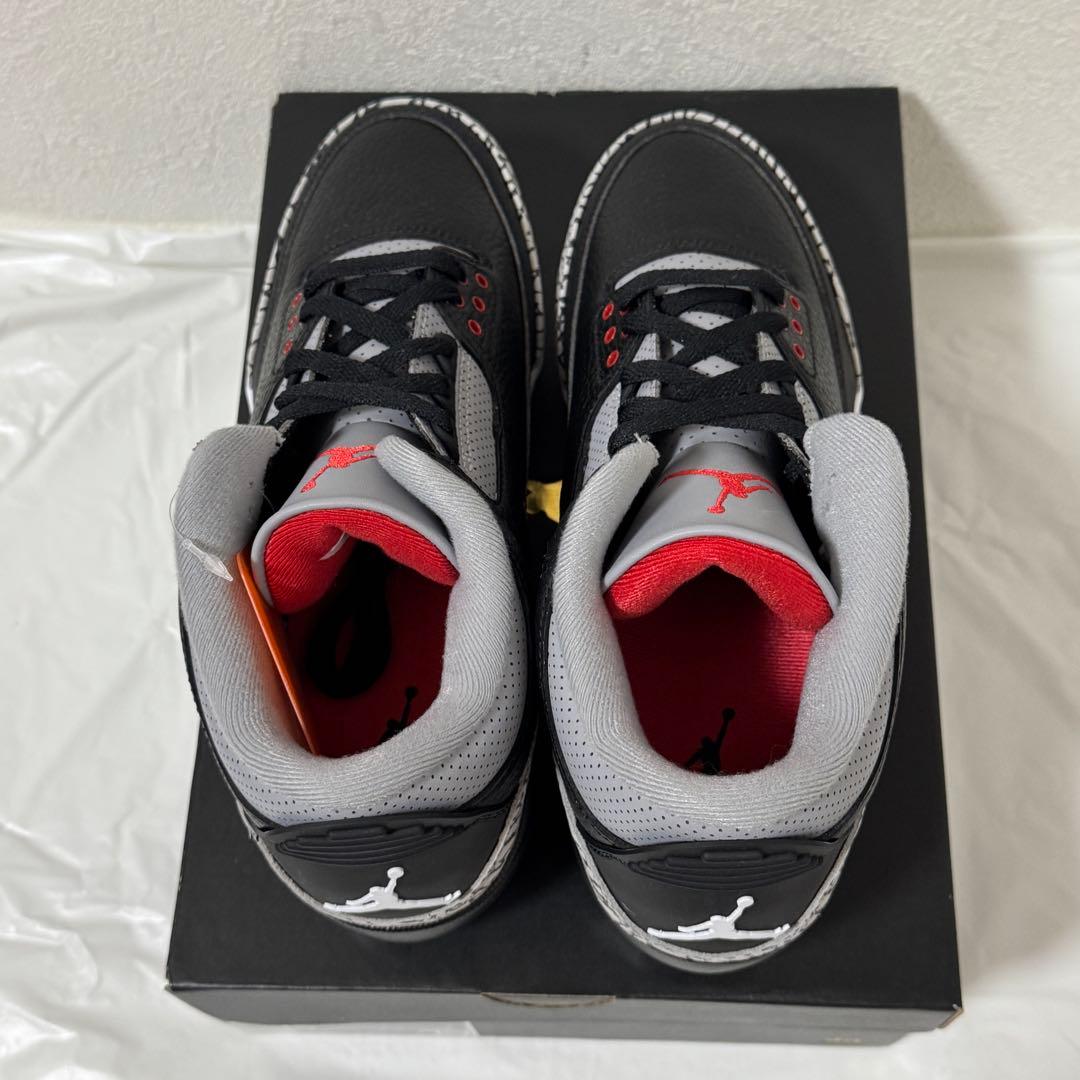 Jordan 3 Retro MCS ブラック×グレー 27cm スパイク