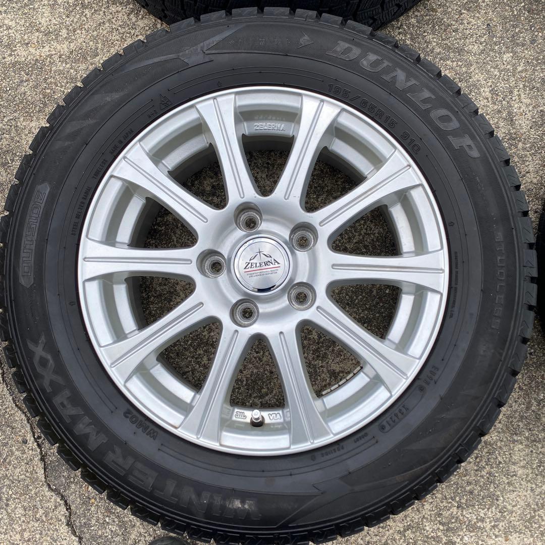 ◇中古溝有りダンロップ195/65R15スタッドレスセット セレナc25、c26