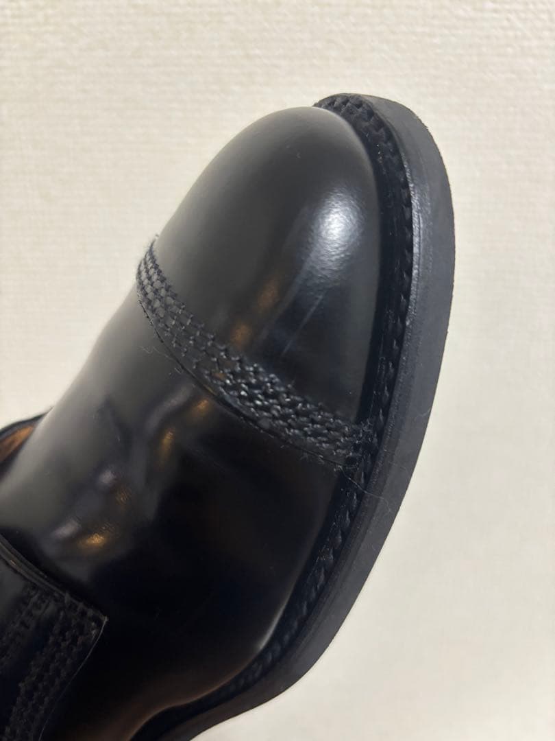 黒 レザー レースアップシューズ