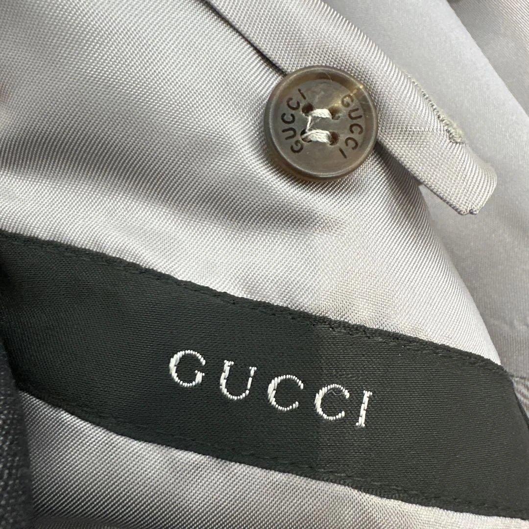 GUCCI グレー ビジネススーツ ウール＆モヘア