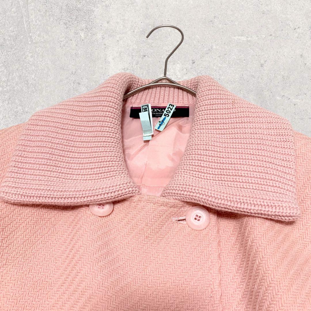 レオナール　ヘリンボーン　カシミヤ混　ニット　ジャケット　9号