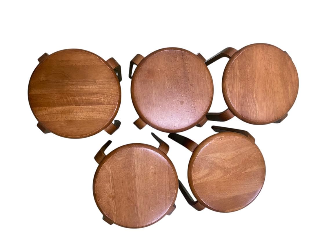 北欧風 木製スツール 木製チェア ×5脚