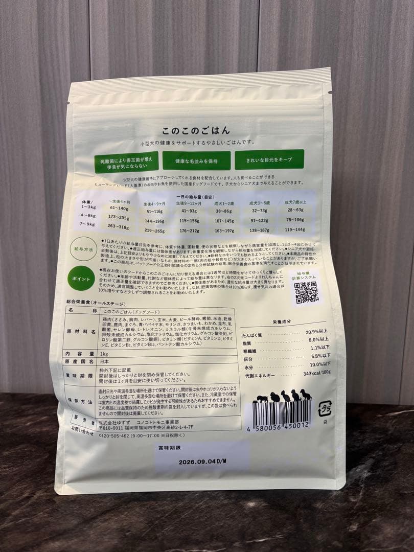 モカ　このこのごはん ドックフード　2袋