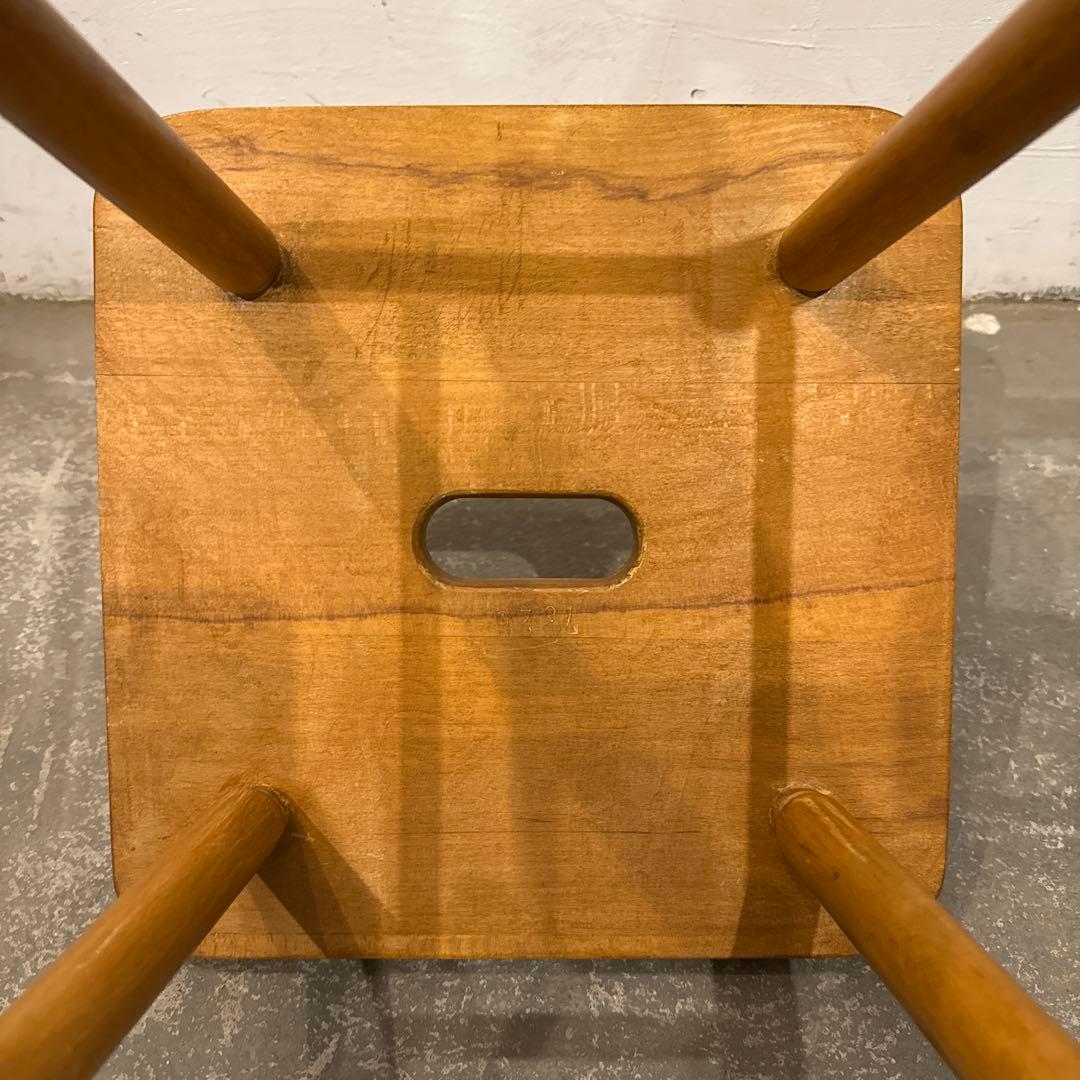 ヴィンテージ　木製サイドテーブル　　スツール　スクエア