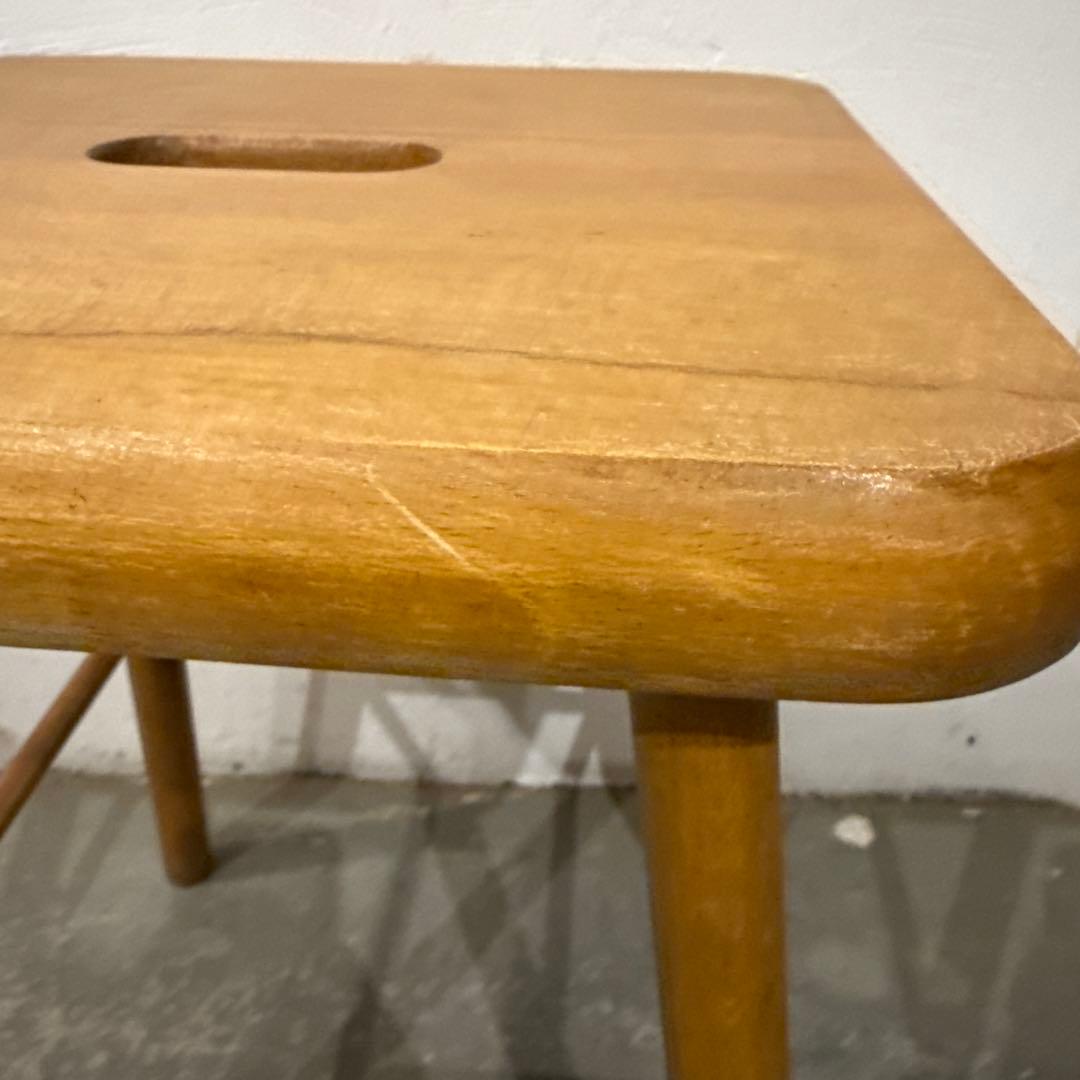 ヴィンテージ　木製サイドテーブル　　スツール　スクエア