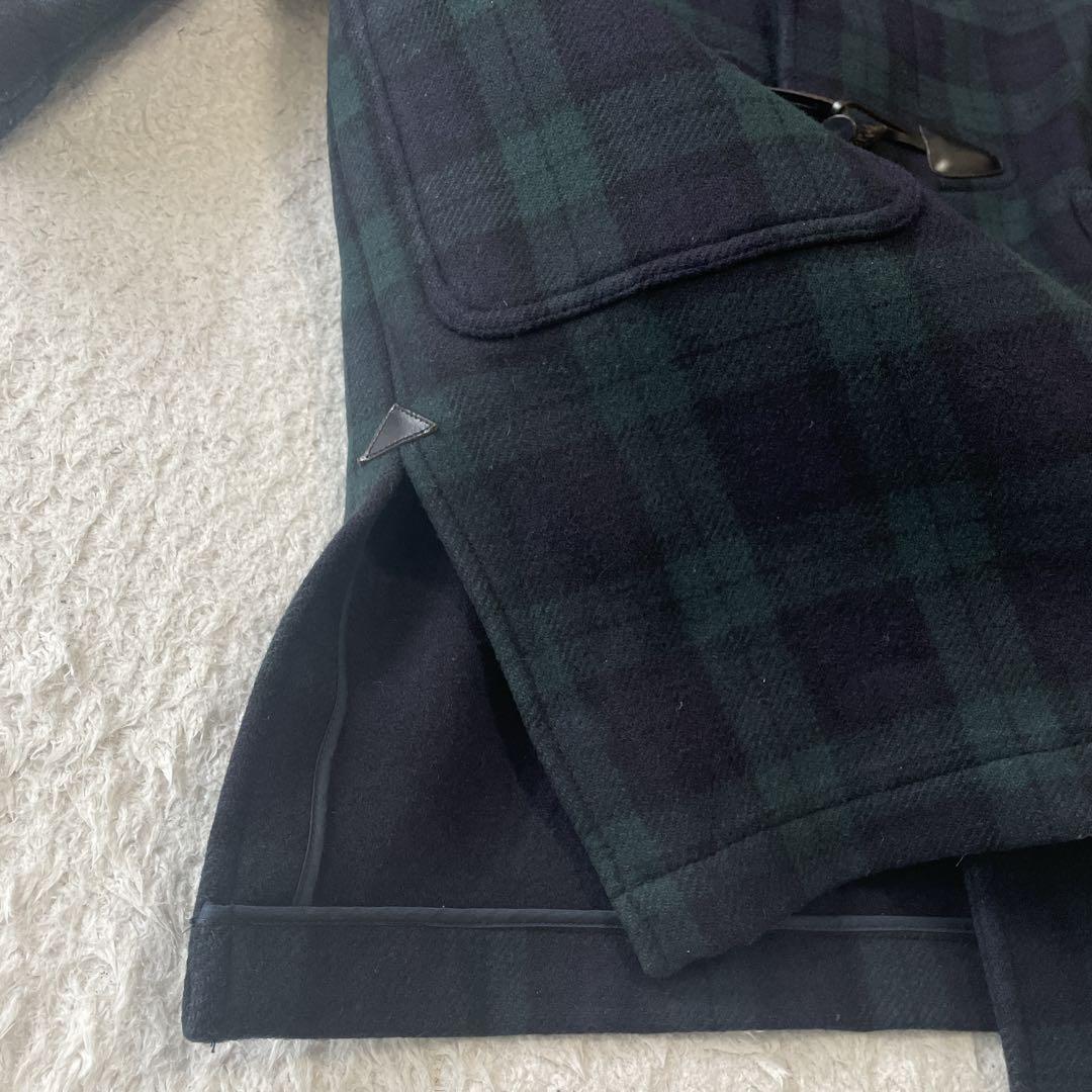 美品VAN JACKET メンズ　ロングダッフルコート　チェック　グリーンLL