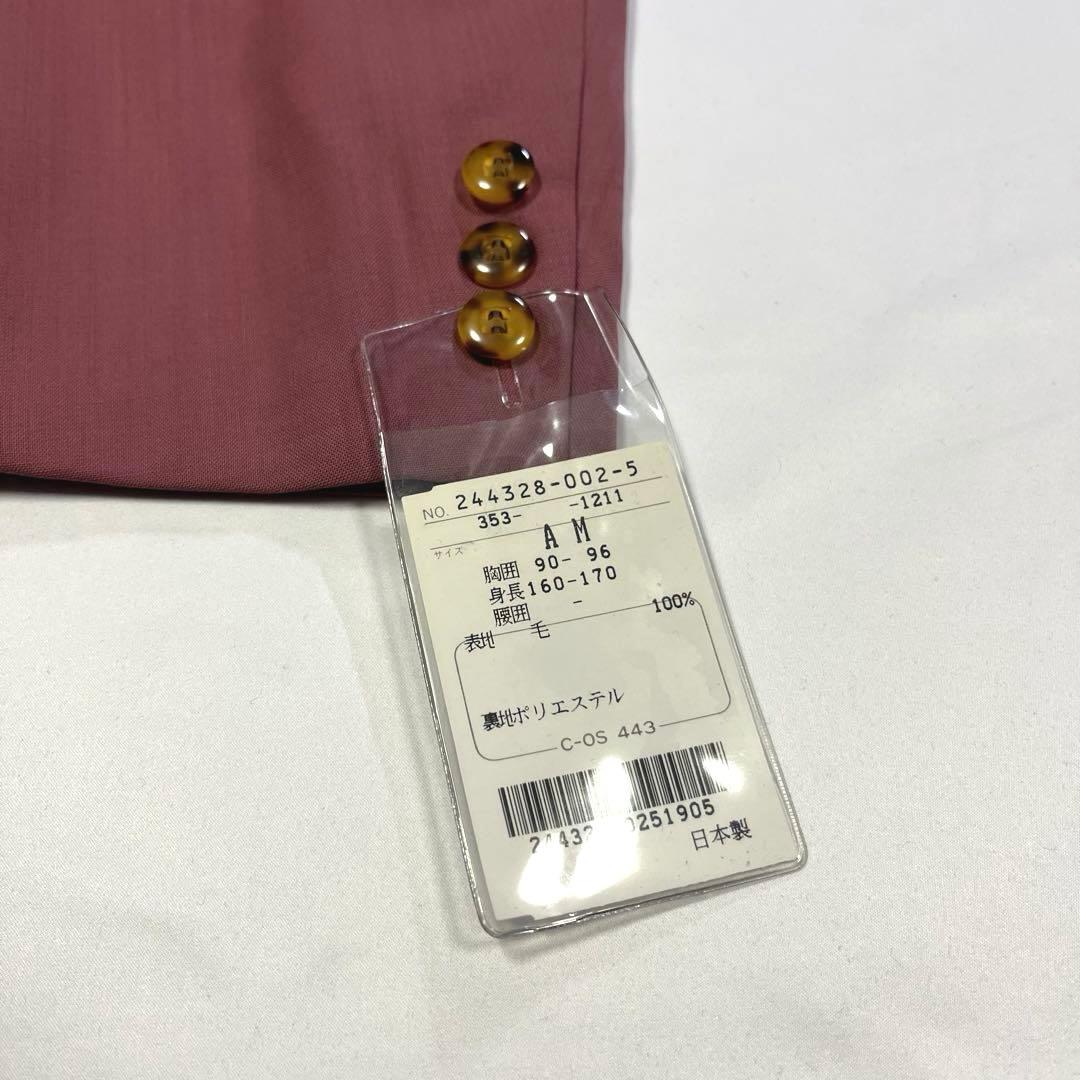 【vintage】セットアップ　スーツ　ダブル　ピンク　ピンズ　90s 80s