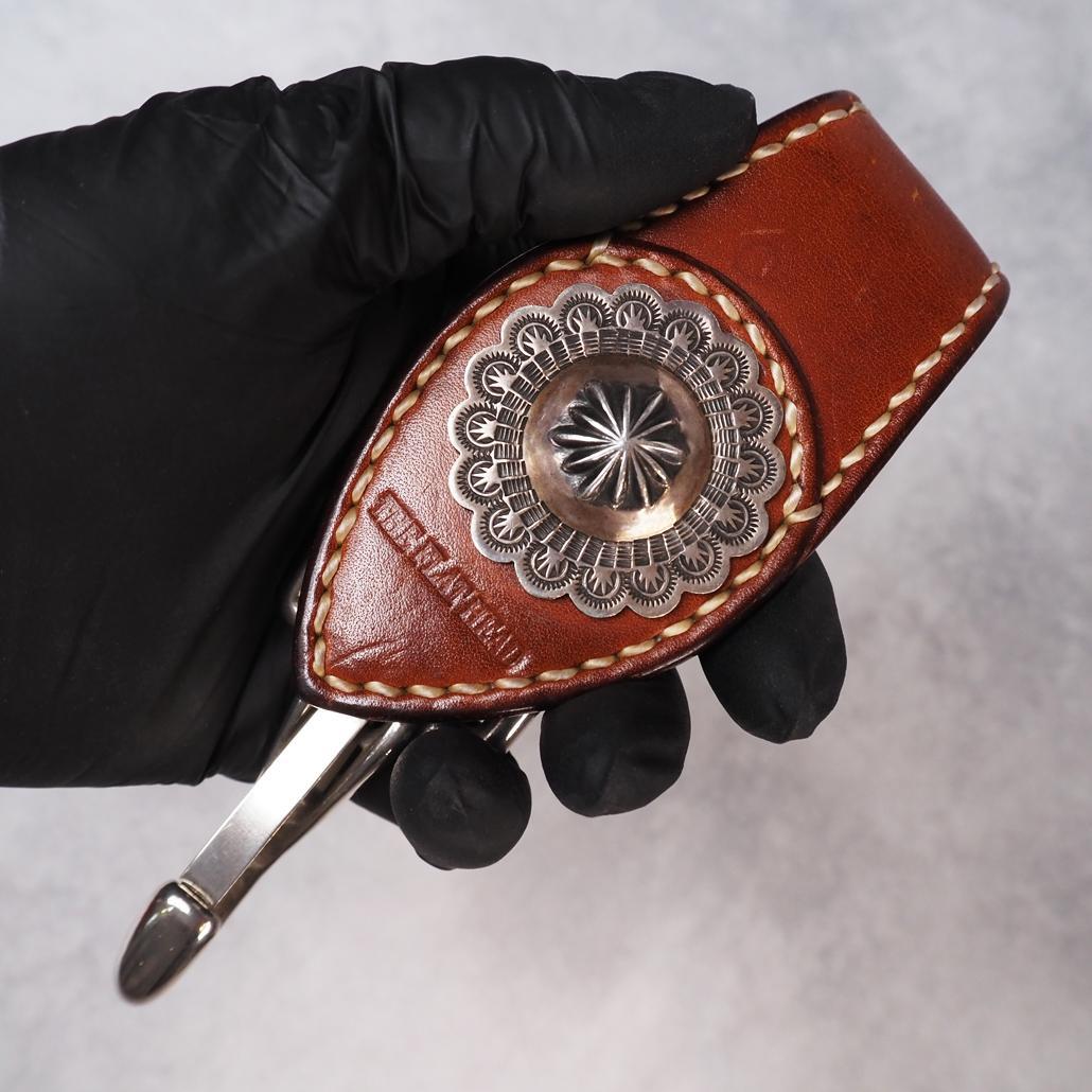 THE FLAT HEAD 925シルバー特大コンチョ ハンドメイドキーホルダー