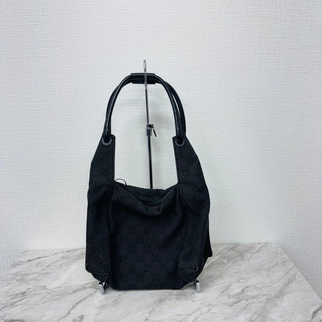 ✨GUCCI✨グッチ✨GG柄✨ダークグレー✨デニム地✨ハントバッグ✨