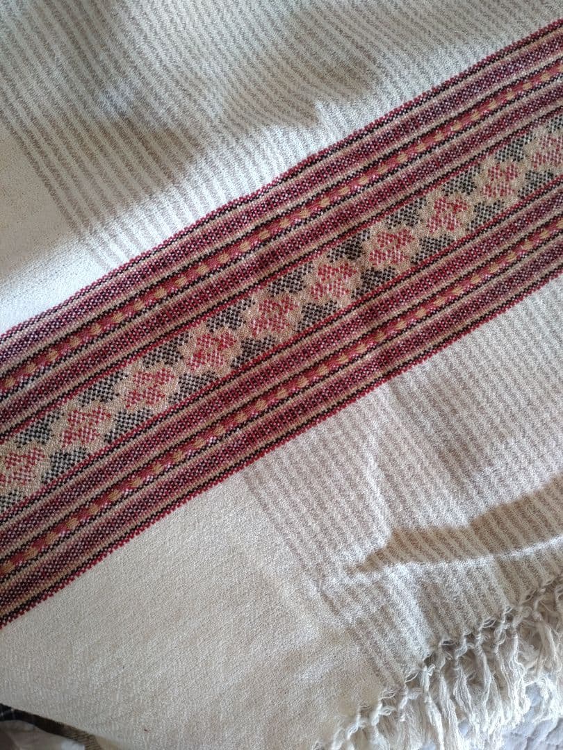 ウール インド布 スロー ソファカバー ベッドカバー ブランケット100×210