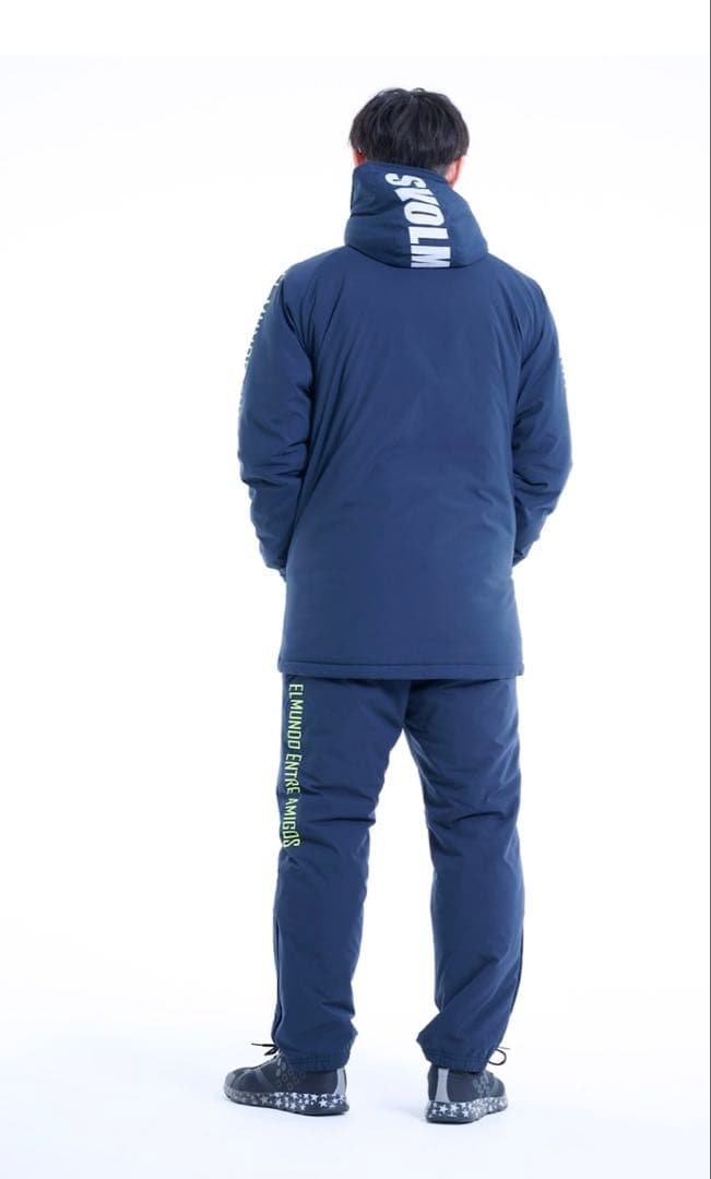 スボルメ　SVOLME 発熱中綿ウォーマー上下セット Lサイズ ネイビー