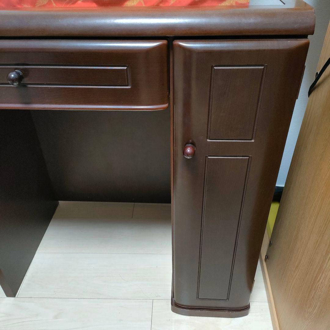 ♥美品 大塚家具 ドレッサー 背もたれイス 鏡台 チェア 高級 ロック引出 電源