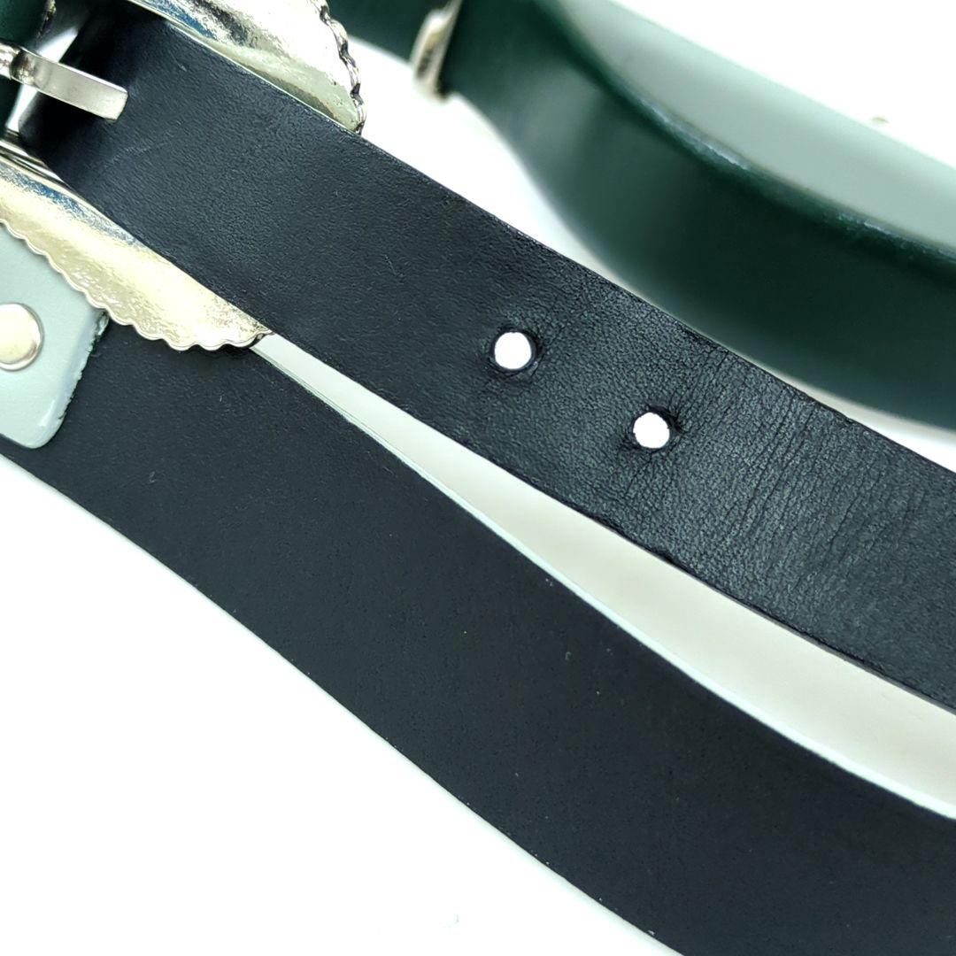 TOGA PULLA トーガプルラ ダブルバックルベルトグリーン 65～67.5