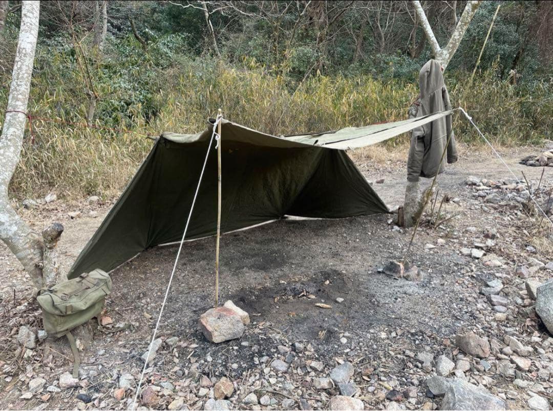 超激レア　40’s US シェルターハーフ　パップテント　軍幕　ビンテージ