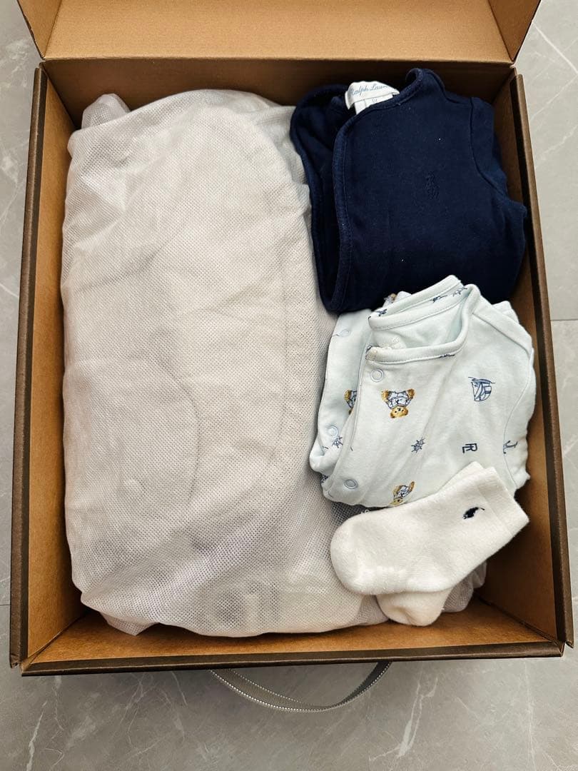 【美品✨】A.B.C. エアバギー抱っこ紐 ベージュ＋ラルフローレン洋服セット