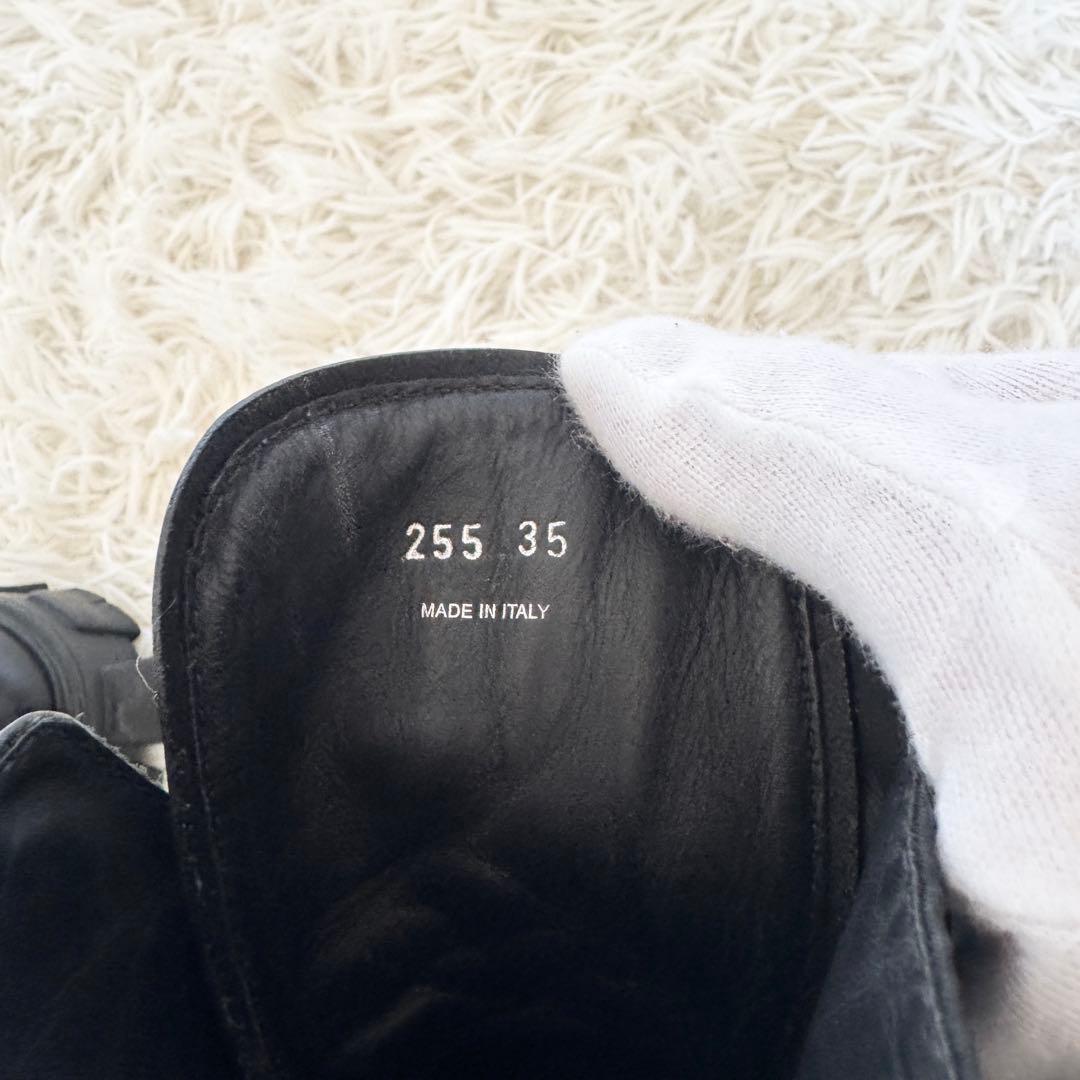 美品　プラダ　モノリス　ブーツ　三角ロゴ　ナイロンポーチ　22.5cm　ブラック