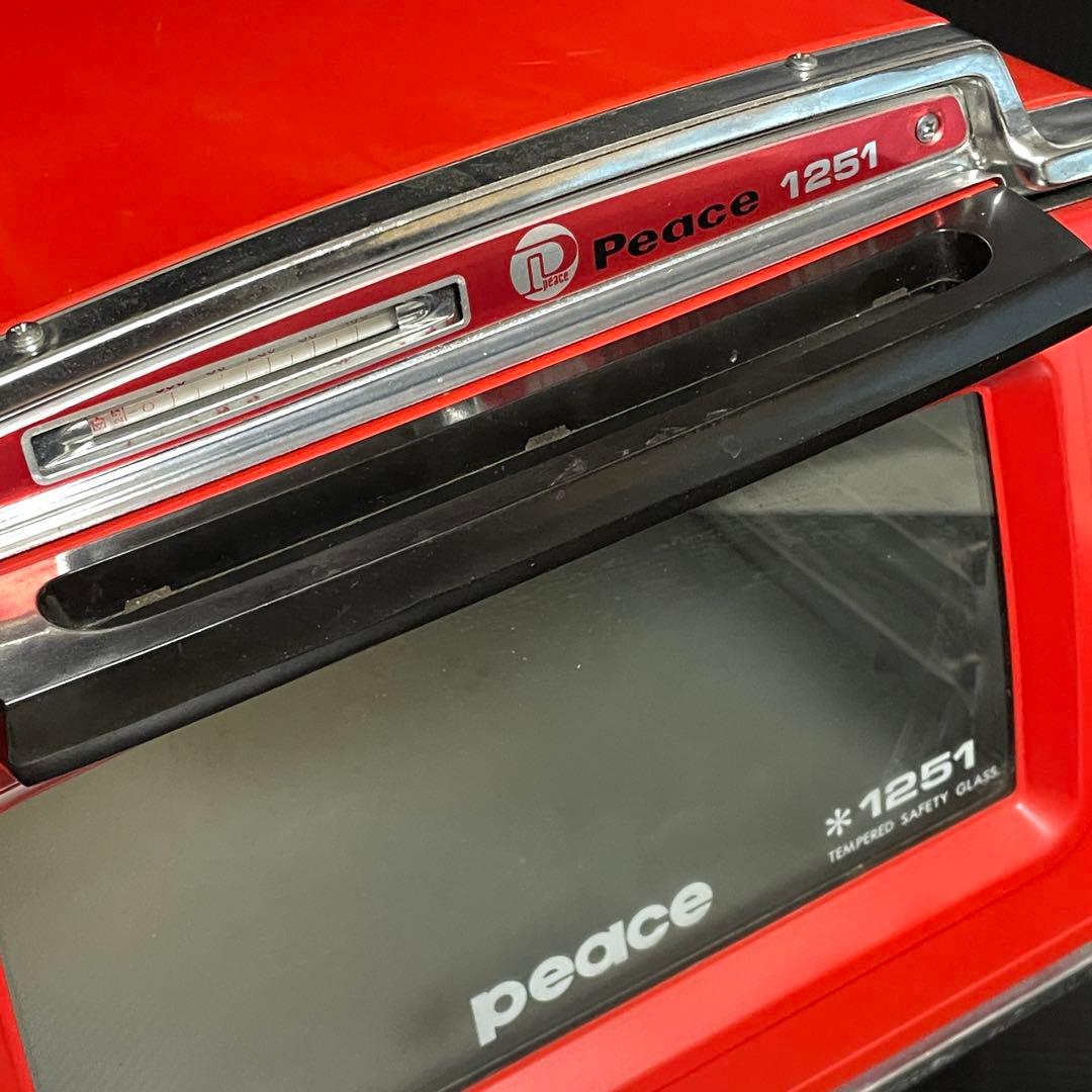 【希少・ヴィンテージ】Peace 1251 天火 レトロ オーブン コンロ 赤