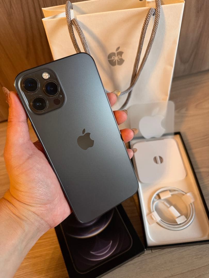 iPhone12ProMax 128GB パシフィックブルー　超美品SIMフリー