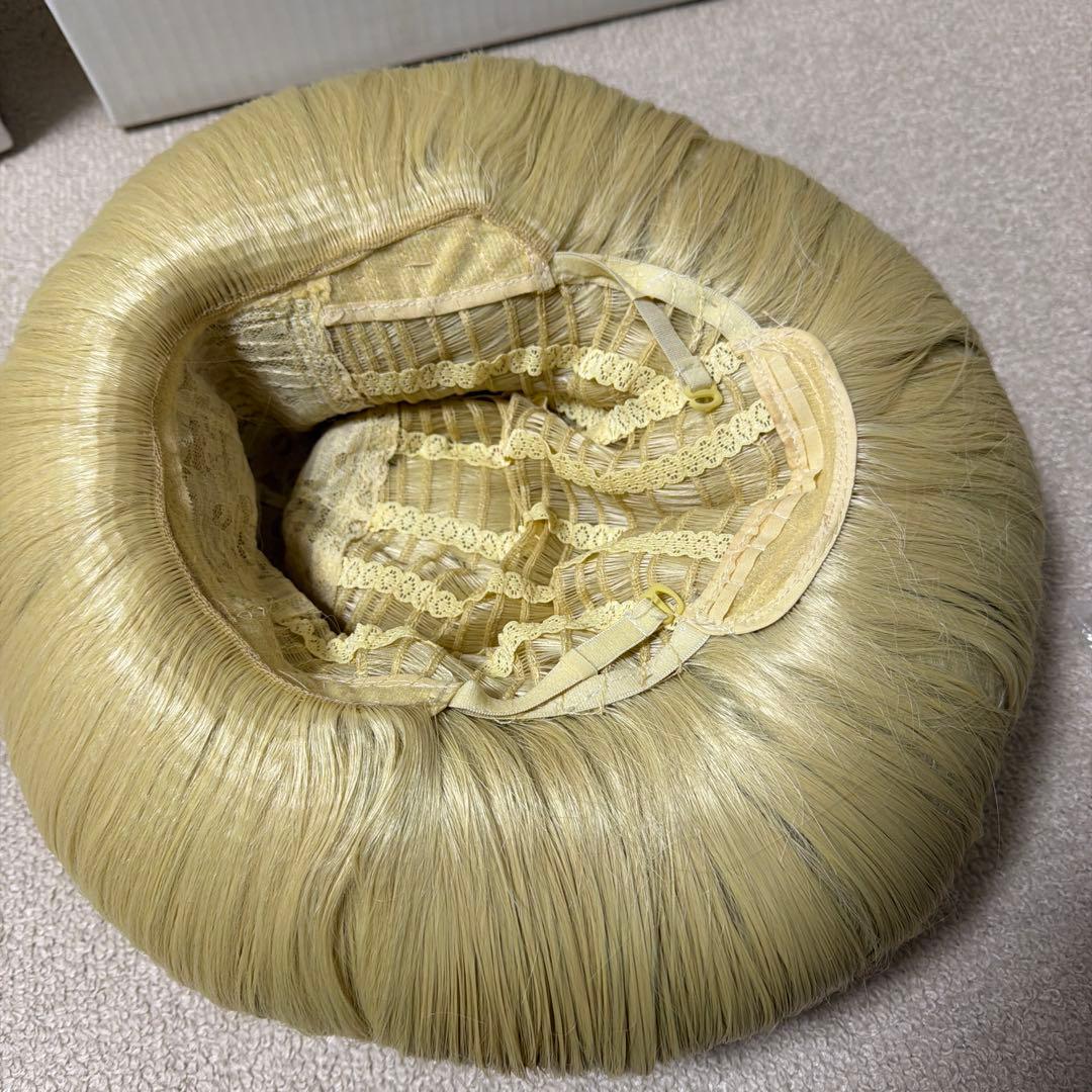 ジブリコスプレ　湯婆婆　青いロングドレスとウィッグ、特殊メイク鼻セット　美品