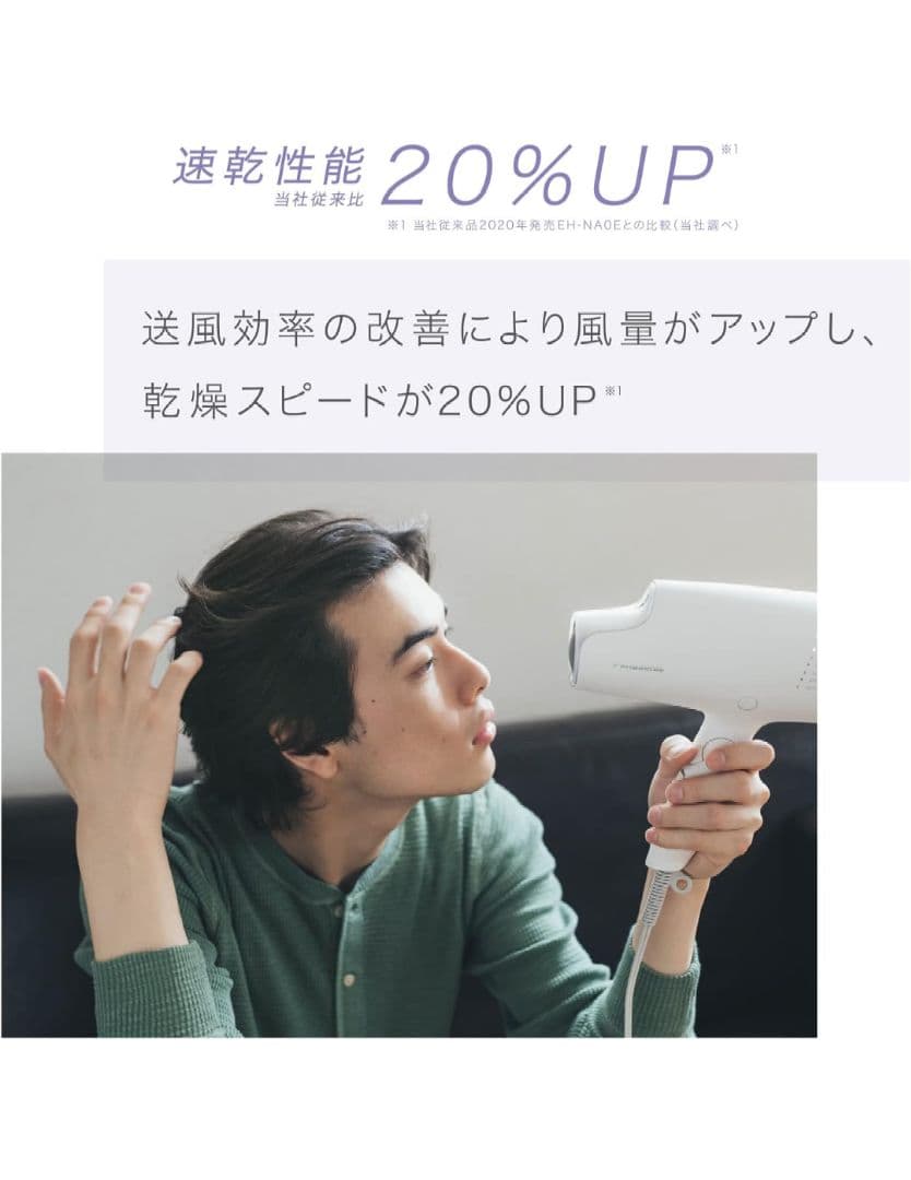 Panasonic ヘアドライヤー ナノケア eh-na0g