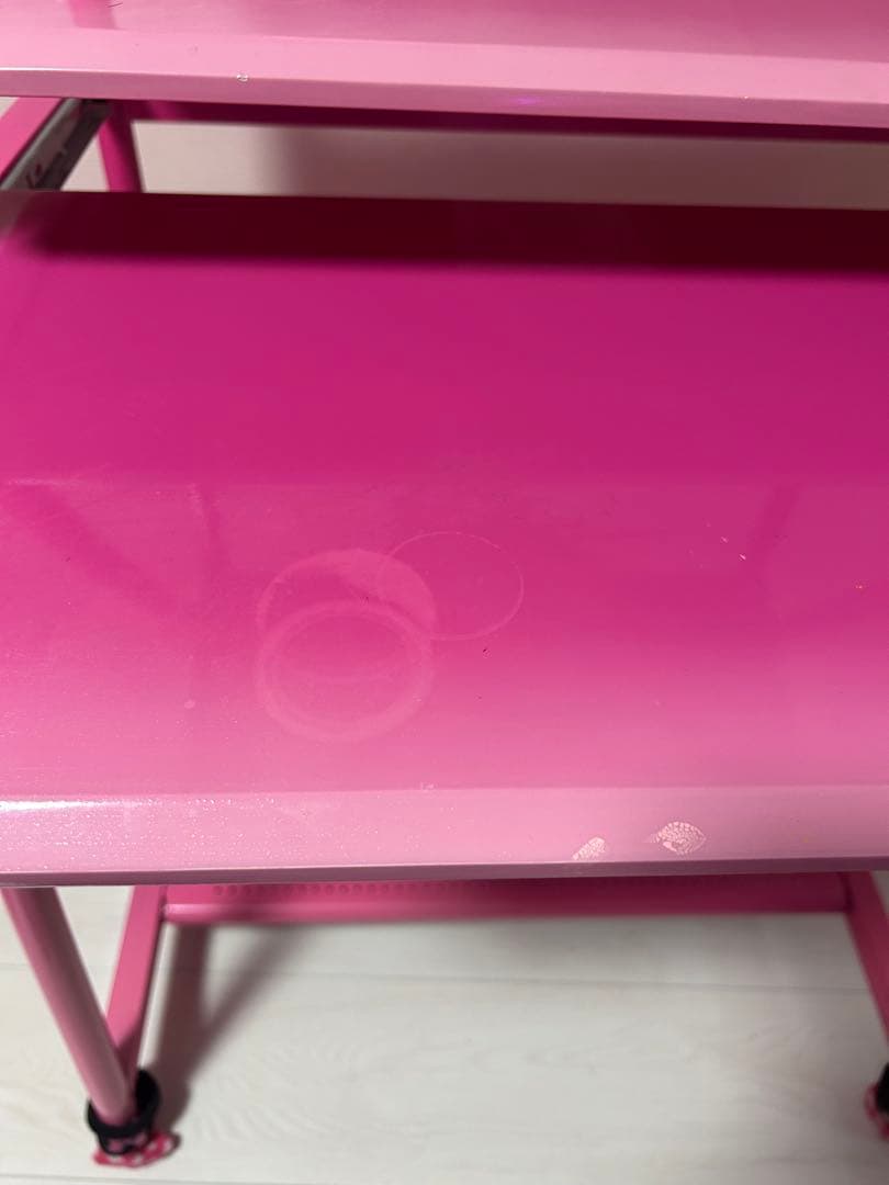 ゲーミングテーブル ピンク