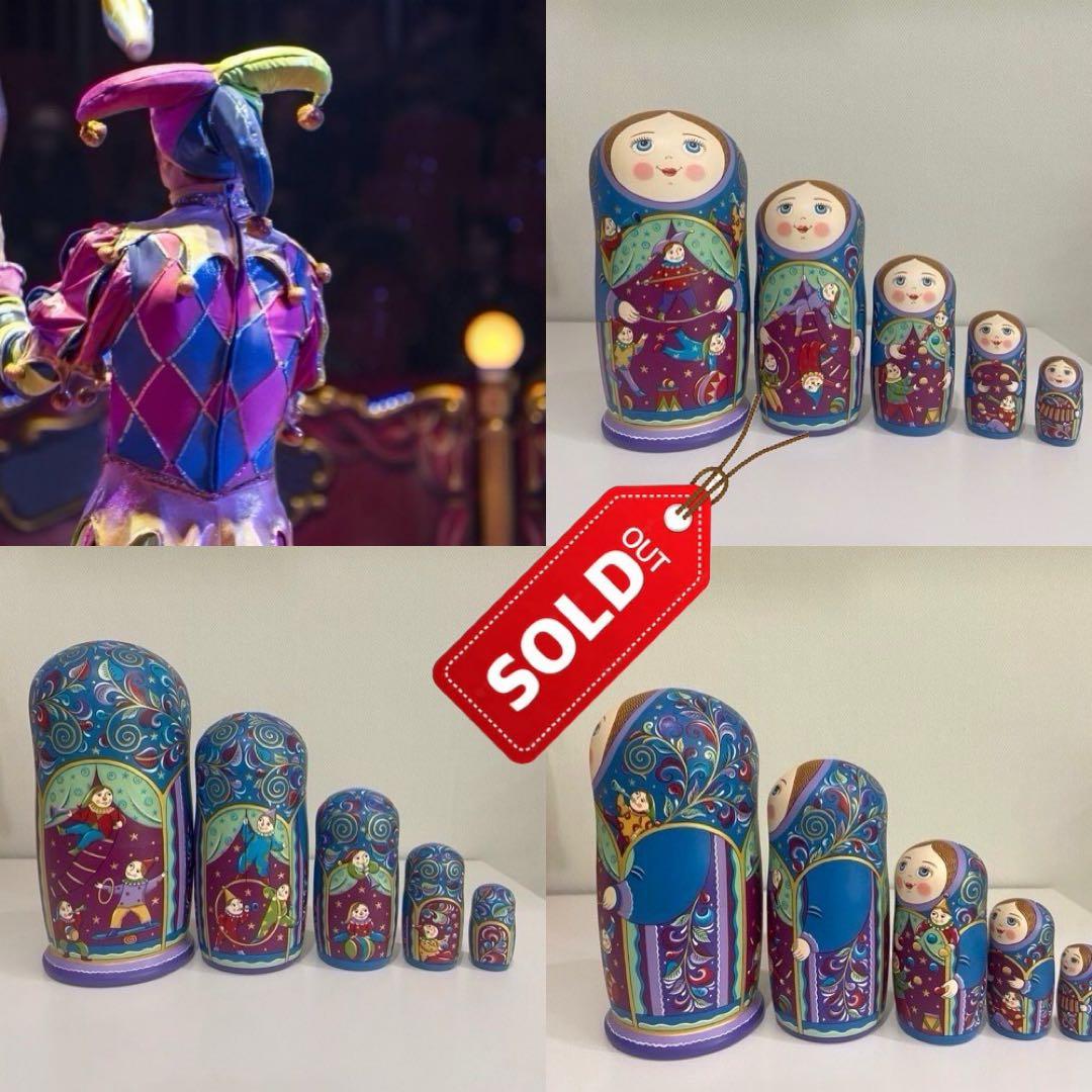 ロシア雑貨☆起き上がりこぼし♪『サーカス』マトリョーシカ オリガ作