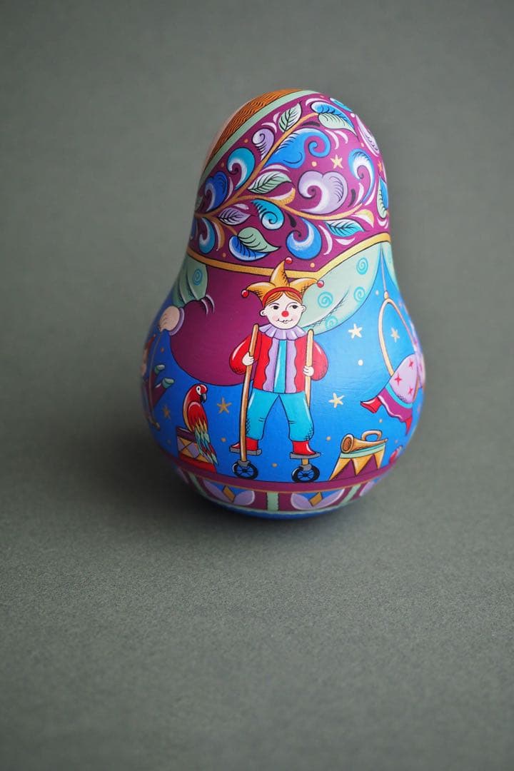 ロシア雑貨☆起き上がりこぼし♪『サーカス』マトリョーシカ オリガ作
