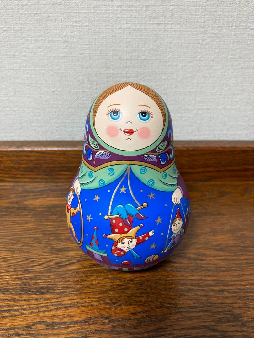 ロシア雑貨☆起き上がりこぼし♪『サーカス』マトリョーシカ オリガ作