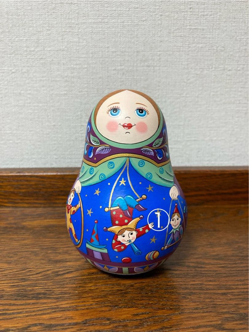 ロシア雑貨☆起き上がりこぼし♪『サーカス』マトリョーシカ オリガ作